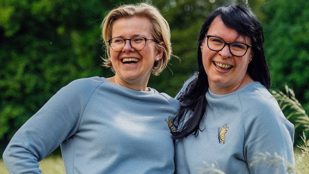 Pullover 100 Baumwolle Damen in Hellblau - Fair genäht von internaht in Dresden