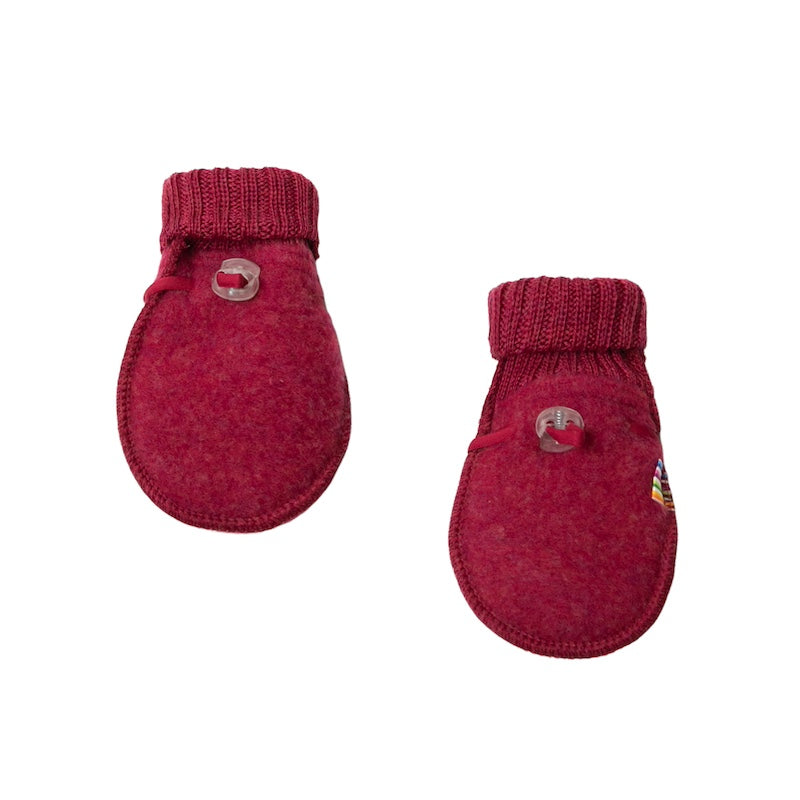 Baby Handschuhe aus 100% Merinowolle in Fuchsia Pink von Joha