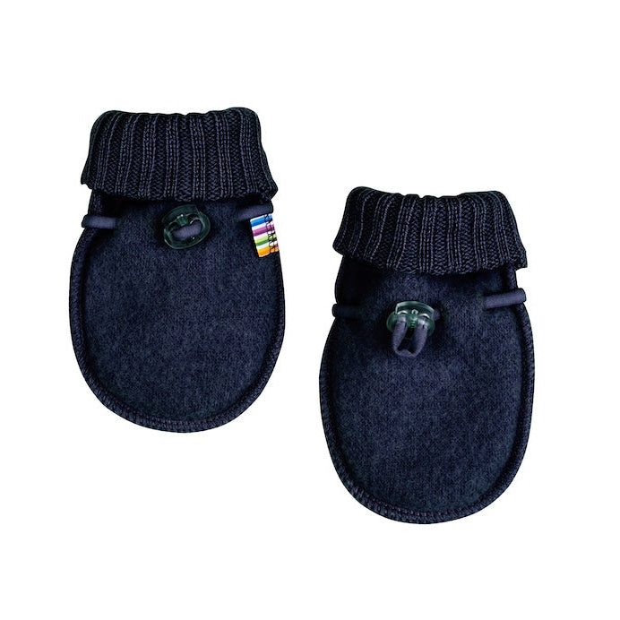 Baby Handschuhe aus 100% Merinowolle in Navy von Joha