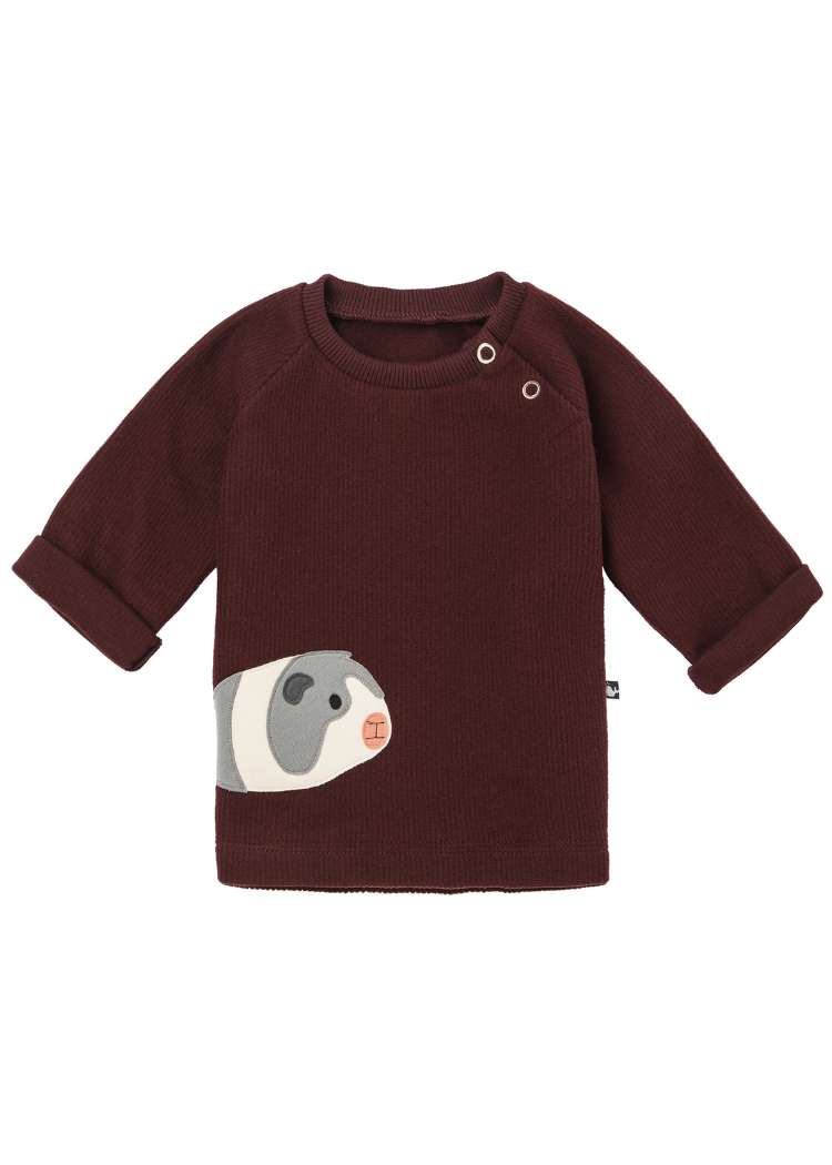 Baby Pullover aus 100% Bio Baumwolle mit Meerschweinchen-Motiv von internaht