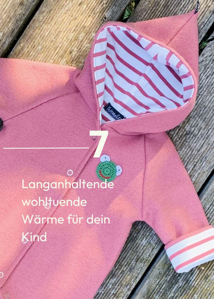 Baby Walkoverall für Mädchen aus Schurwolle von internaht - wohlig warm im Herbst und Winter
