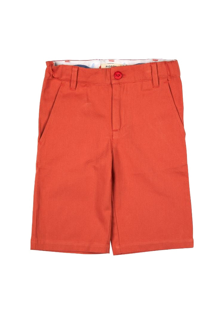 Chino Shorts für Kinder in Orange aus 100% Bio Baumwolle von Pigeon Organics