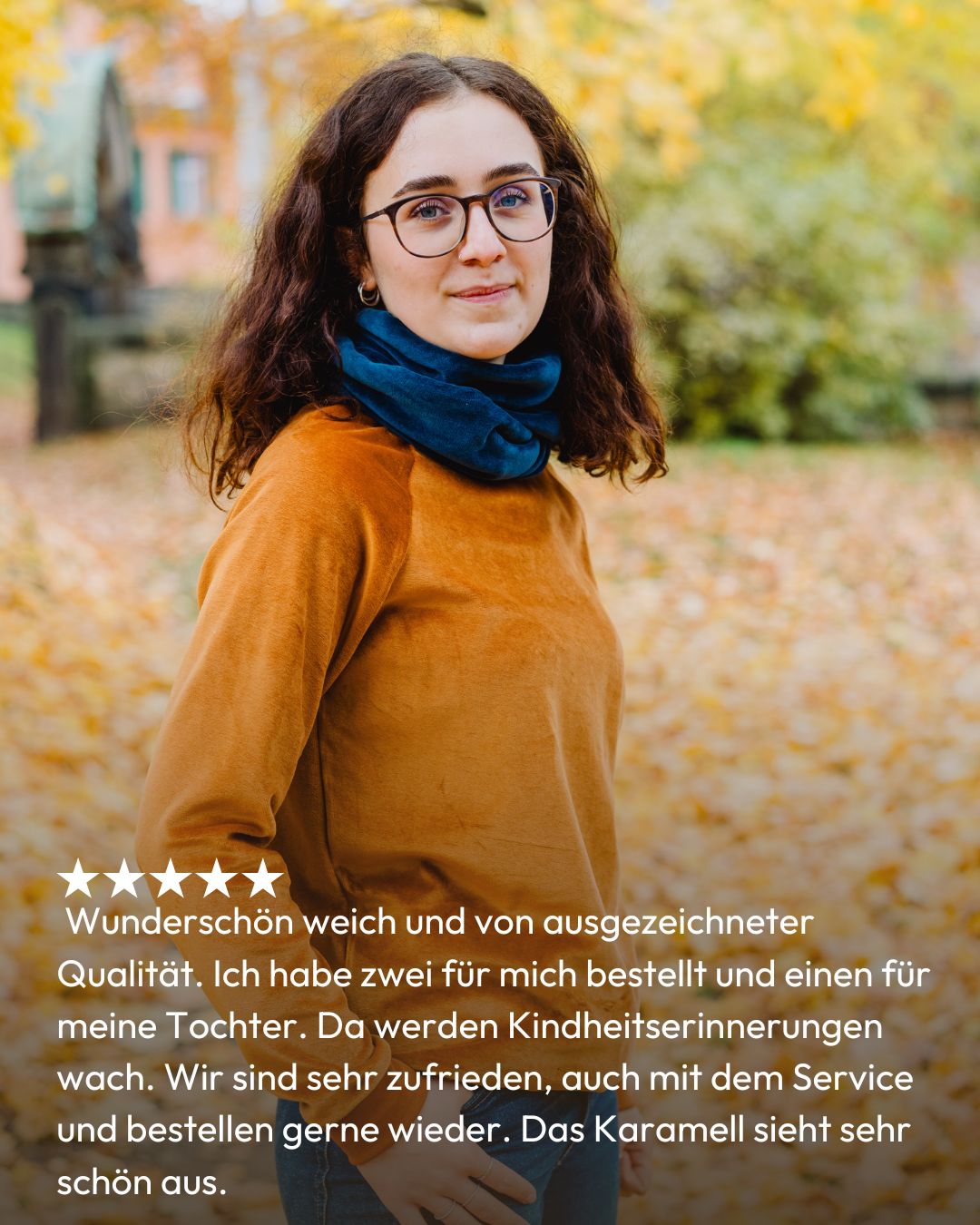 Damen Nicki Pullover aus 100% Bio Baumwolle - Karamell mit positivem Kundenfeedback