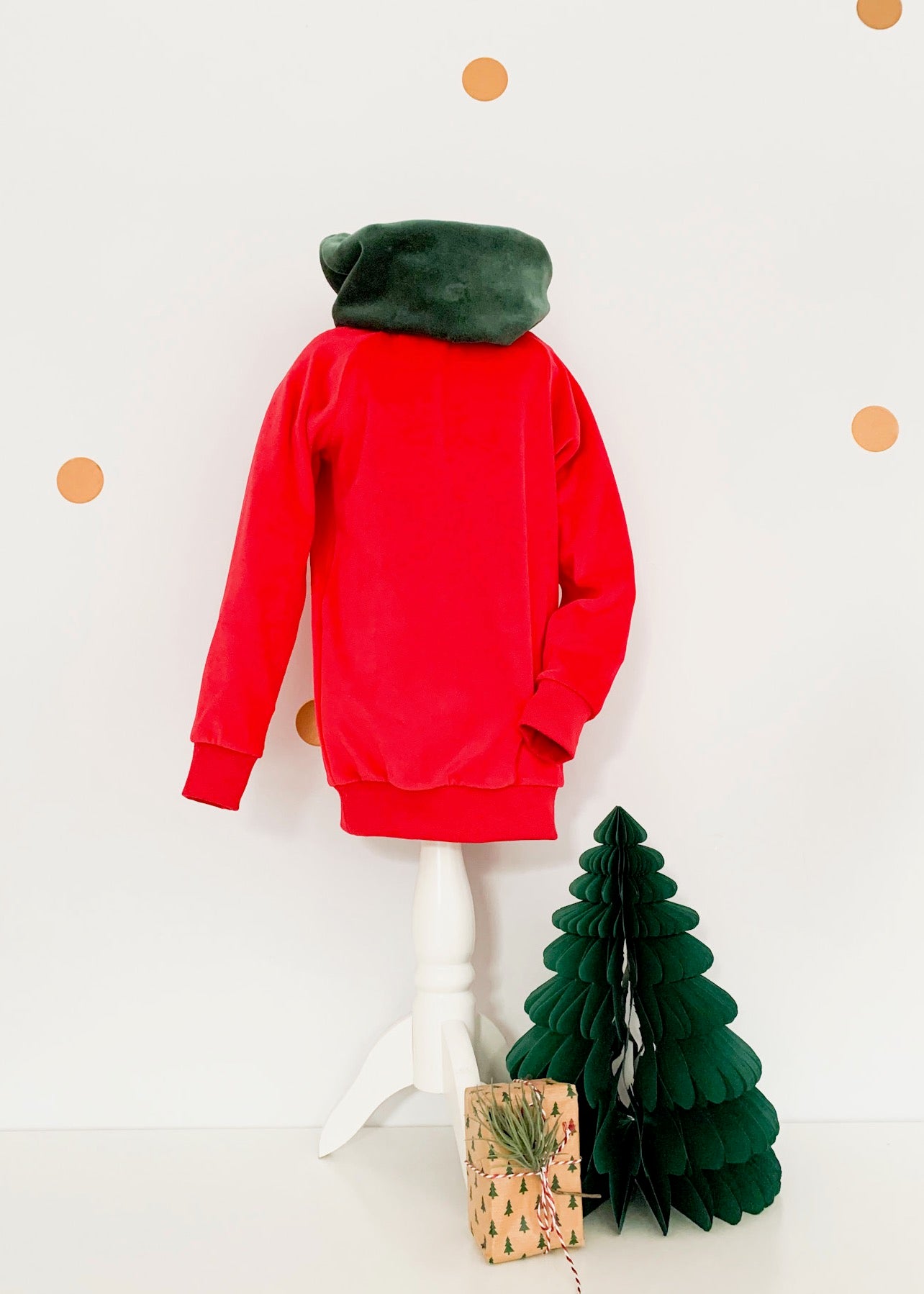 Damen Nicki Pullover aus 100 % Bio-Baumwolle – Rot, kuscheliger Damenpullover, Made in Germany von internaht in Dresden