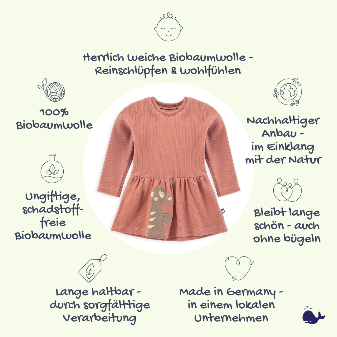 Das macht unser Sweatkleid mit Erdmännchen so besonders