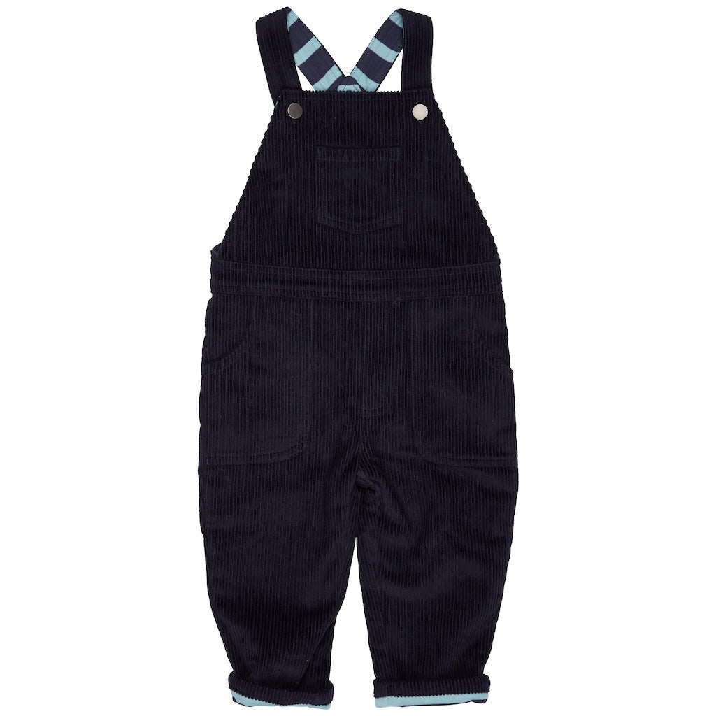 Latzhosen Kleinkinder in Navy aus 100% Bio Baumwolle von Pigeon Organics - vollständig gefüttert mit Bio-Jersey für extra Wärme