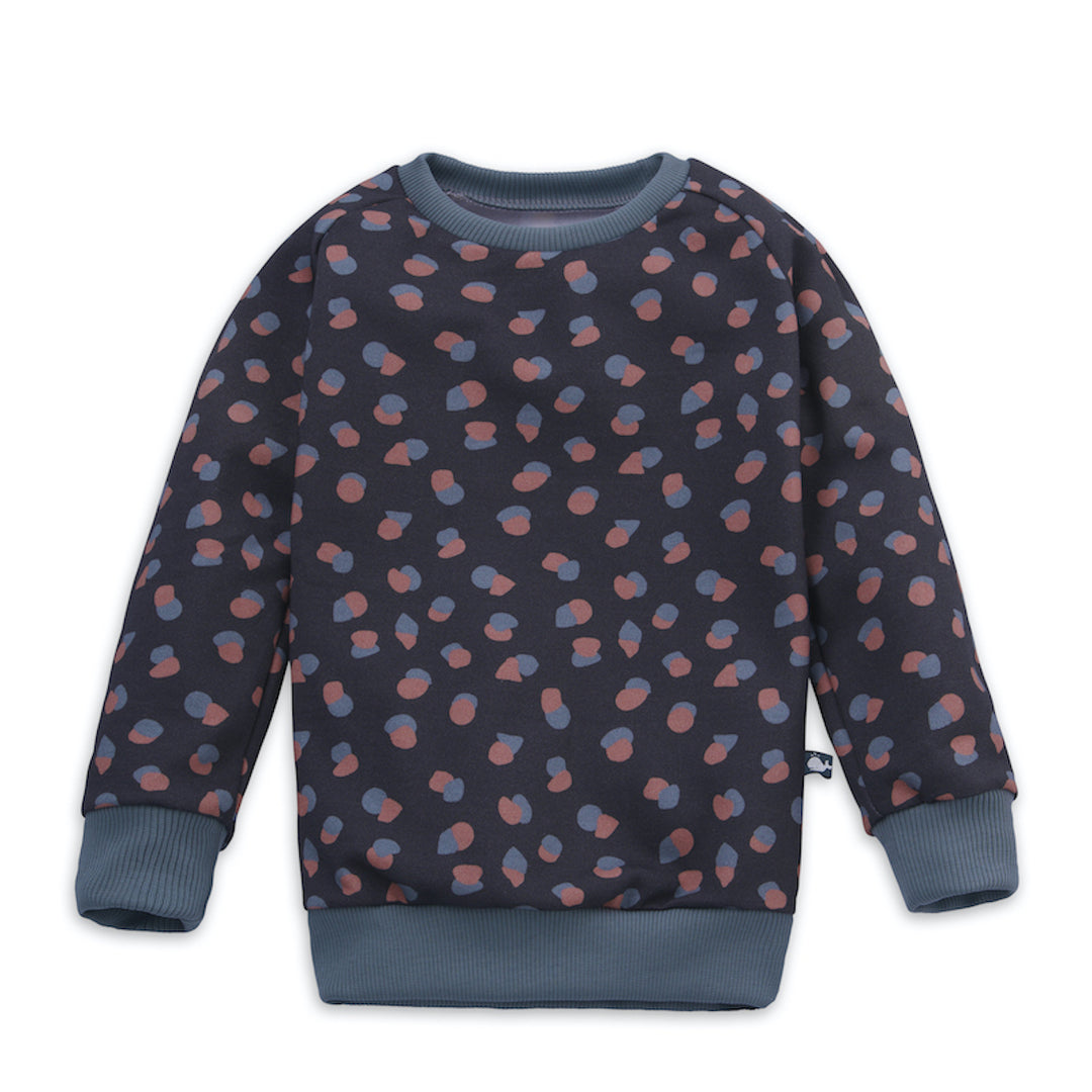 Kinder Sweatshirt Organic Forms in Grau - Printmotiv auf 100% Biobaumwolle von internaht