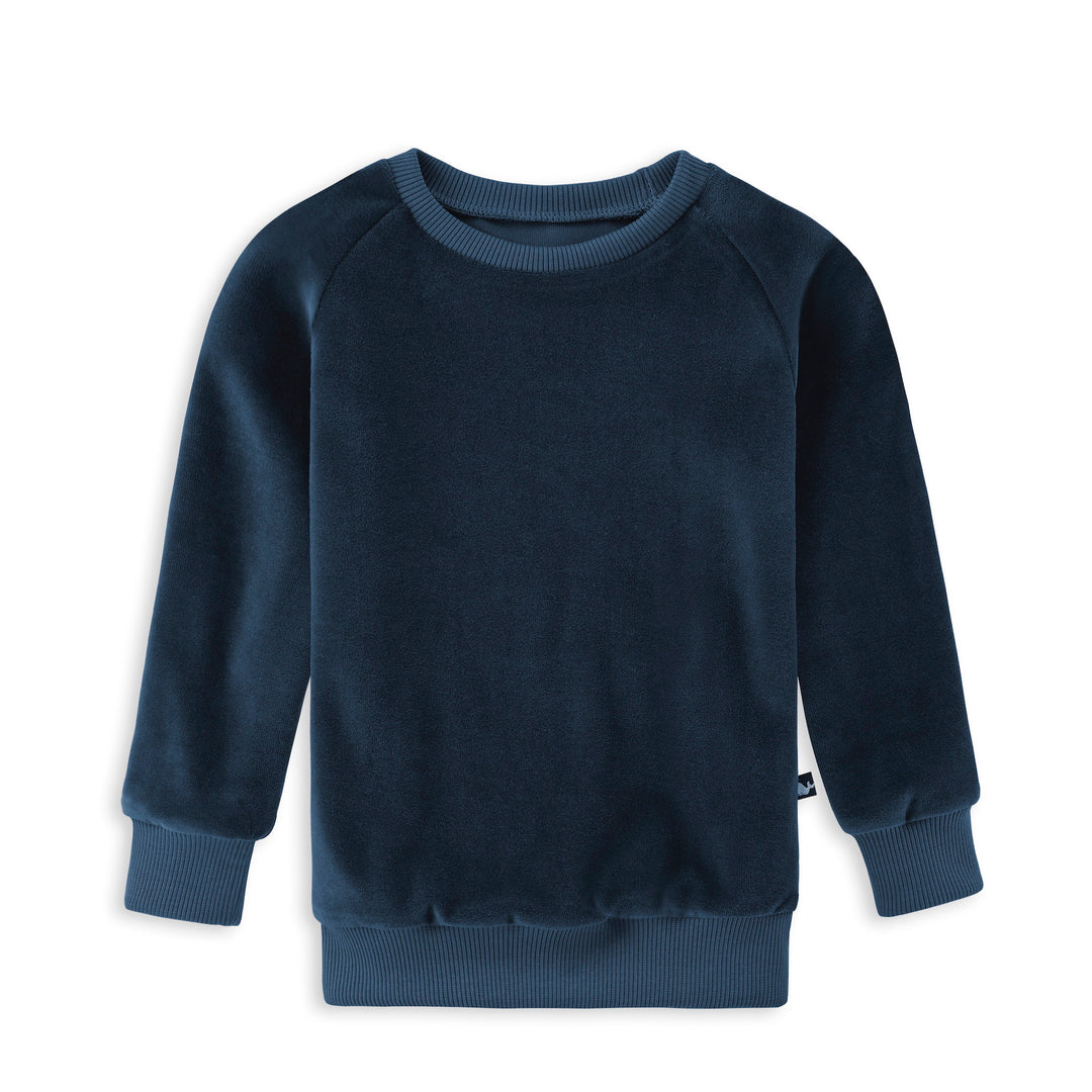 Nicki Pullover für Kinder Blau aus 100% Bio Baumwolle von internaht