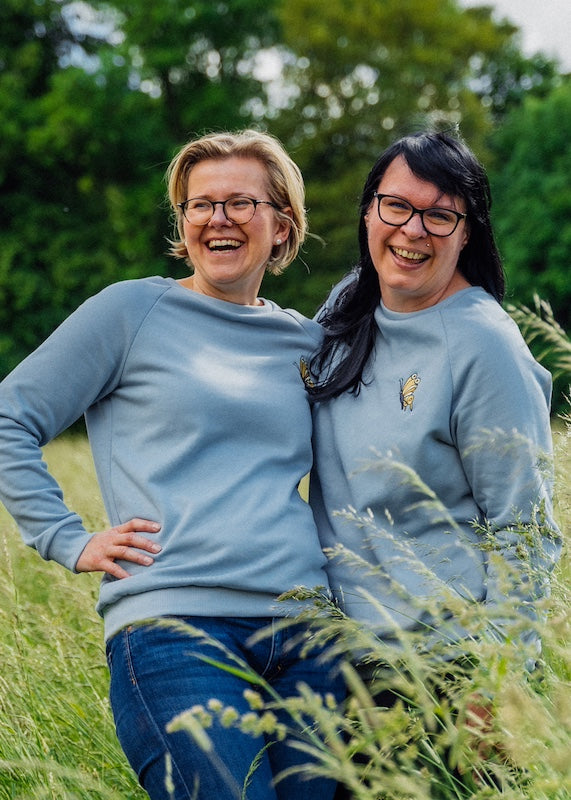 Pullover 100% Baumwolle Damen in Hellblau aus Bio Baumwolle - fair genäht im Dresdner Atelier von internaht