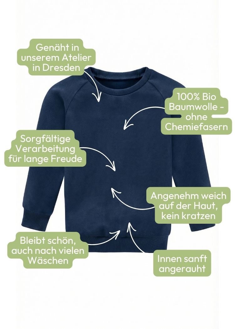 Pullover 100% Baumwolle Damen in Dunkelblau aus Bio Baumwolle - fair produziert und angenehm zu tragen