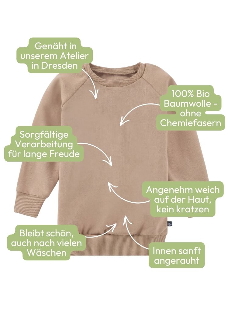 Pullover 100% Baumwolle Damen in Beige aus Bio Baumwolle - fair produziert und angenehm zu tragen