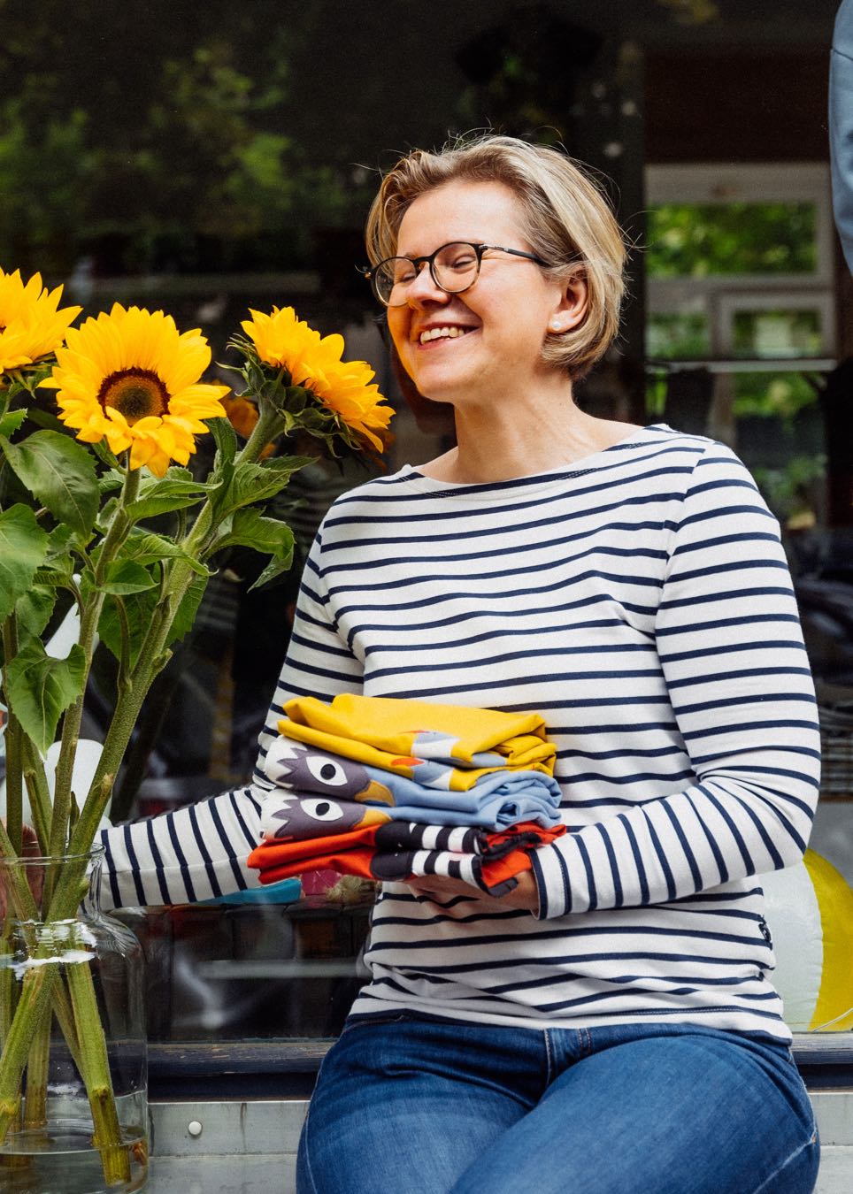 Ringelshirt Damen in zeitlosem Streifenmuster weiß-blau aus hochwertiger Bio-Baumwolle