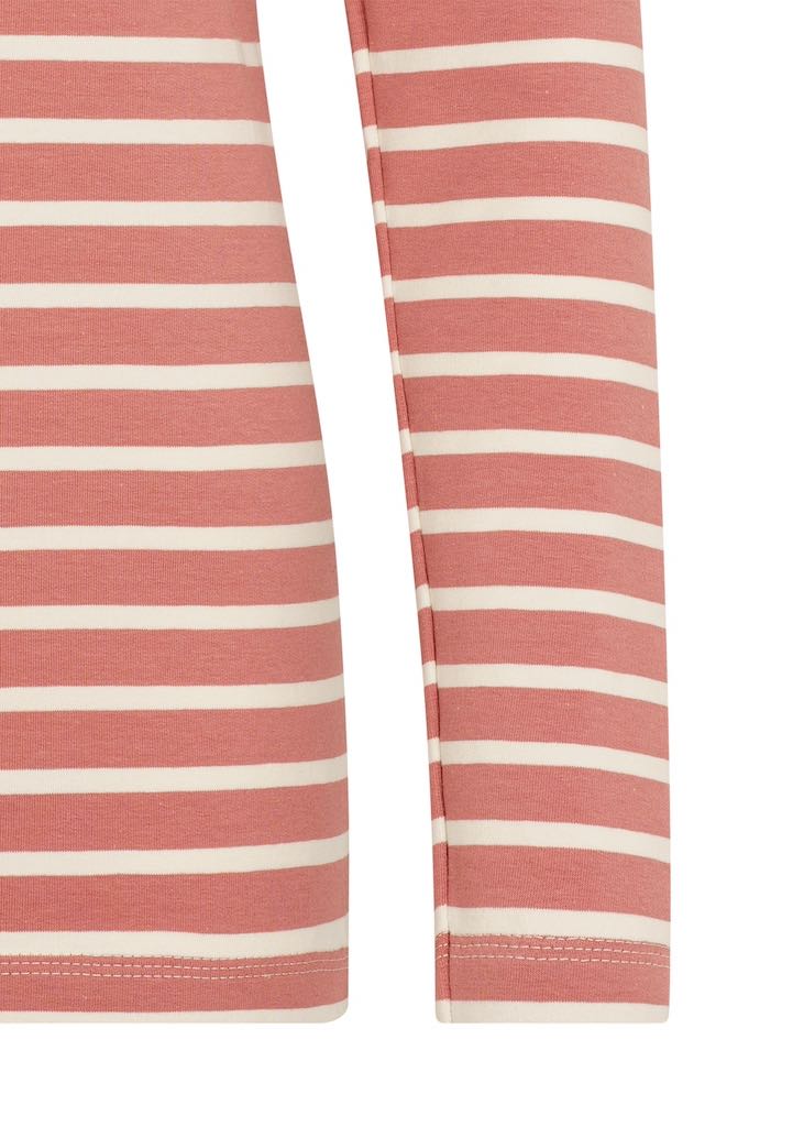 Ringelshirt Damen rosenholz-ecru – Manufakturarbeit von internaht, sorgfältig handgefertigt in Dresden