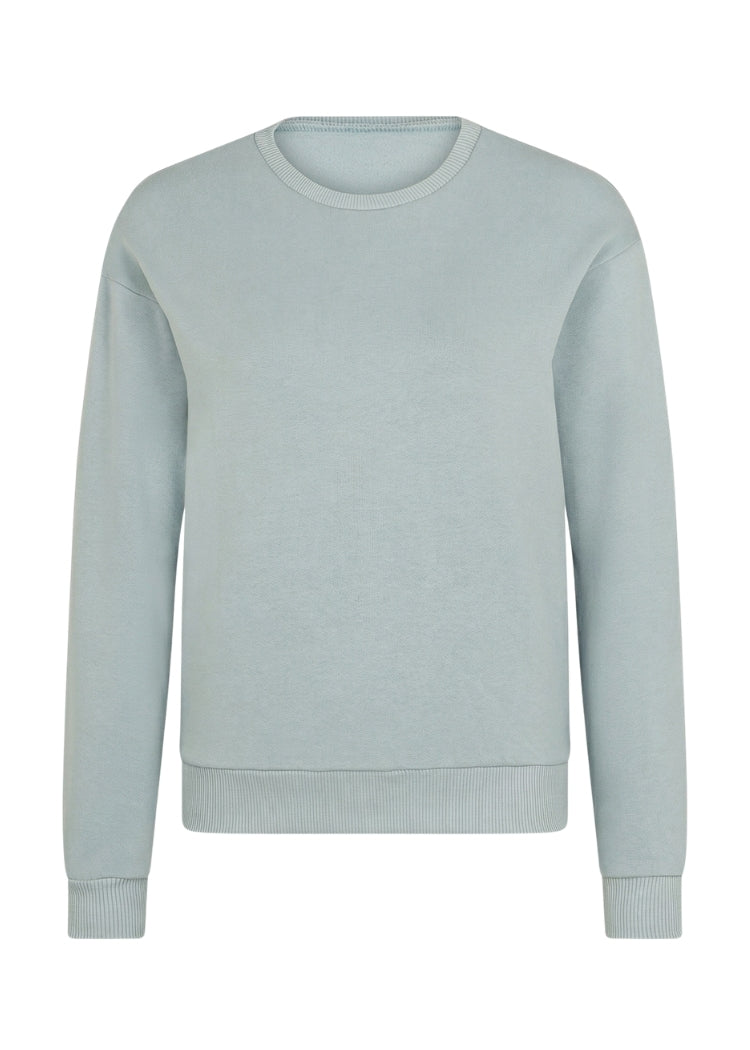Sweatshirt Damen Bio Baumwolle in Hellblau lässiger Schnitt - fair genäht im Dresdner Atelier von internaht