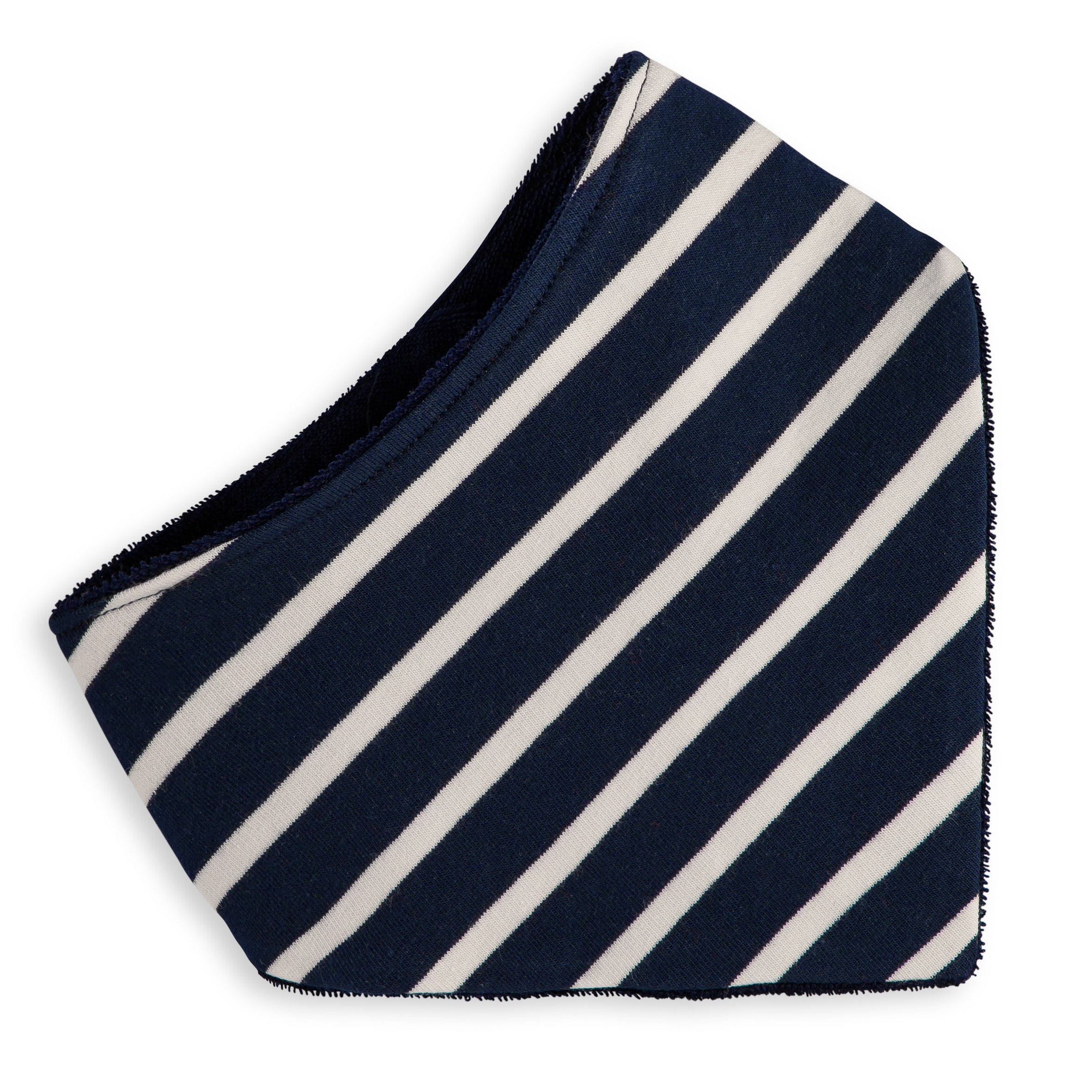 Baby Halstuch gestreift navy weiß aus 100% Bio Baumwolle von internaht#color_navy
