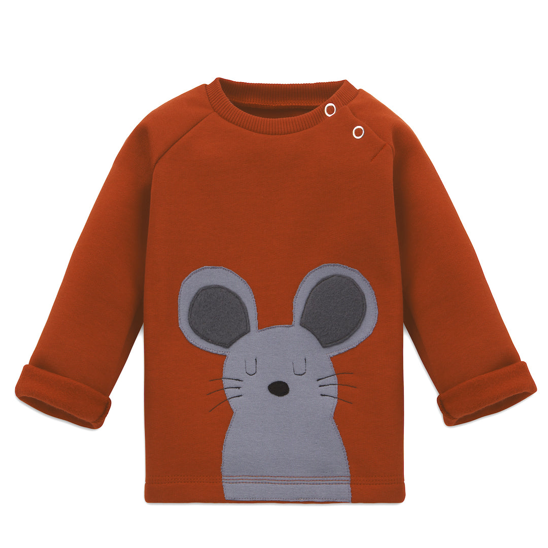 Baby Sweatshirt mit Maus-Applikation von internaht