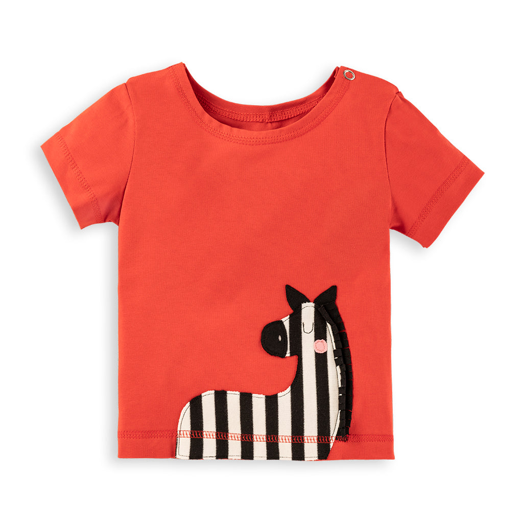 Baby T-Shirt mit Zebra, 100% Biobaumwolle – internaht