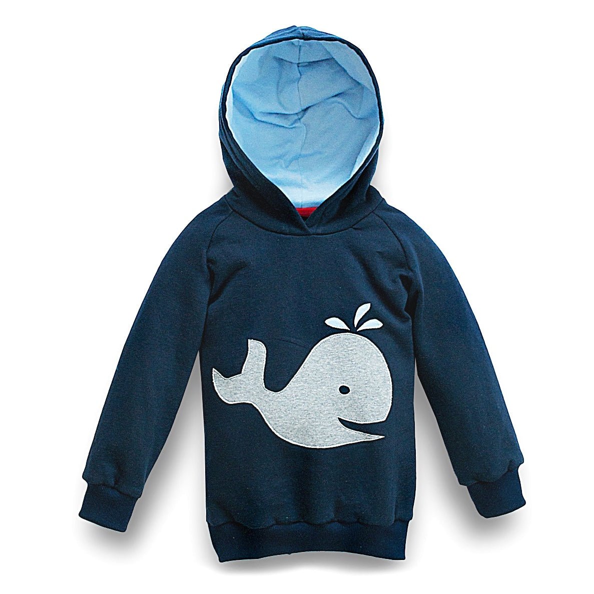 Kinder Hoodie Wal aus 100% Biobaumwolle von internaht