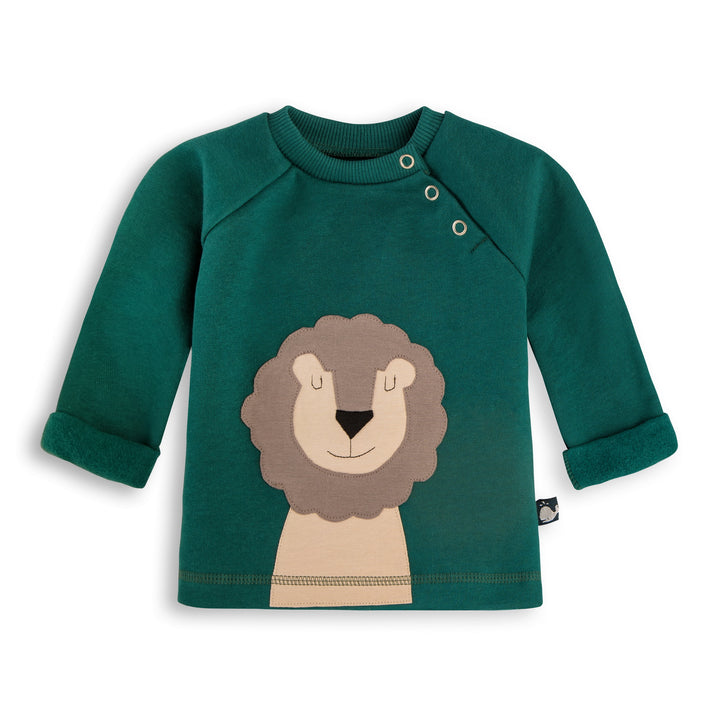 Baby Sweatshirt Löwe aus 100% Bio Baumwolle von internaht