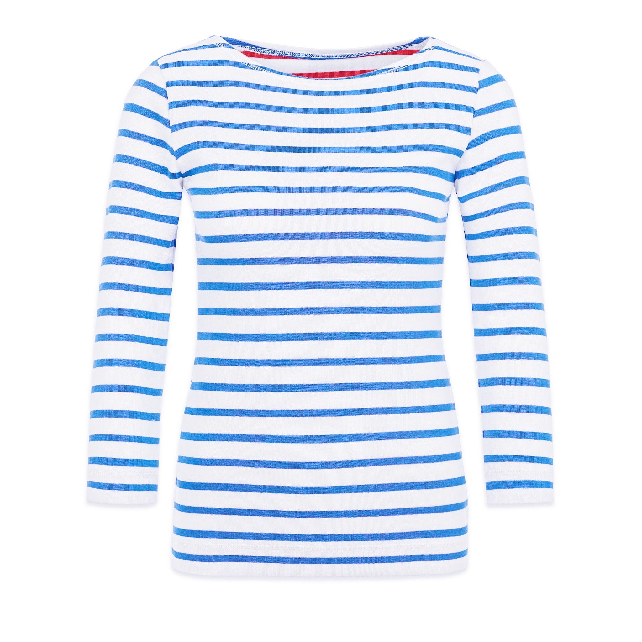Ringelshirt blau-weiß für Damen aus 100% Bio Baumwolle von internaht