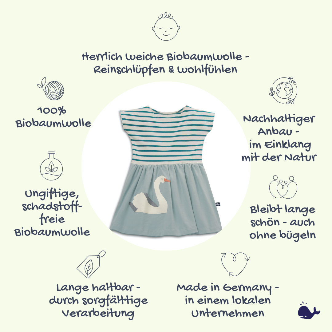 Das macht unser T-Shirt Kleid mit Schwan so besonders