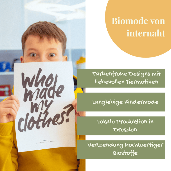 Farbenfrohe Bio Kindermode aus Deutschland von internaht 