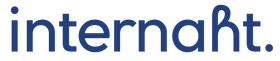 Logo von internaht Schriftzug kobaltblau