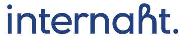 Logo von internaht Schriftzug kobaltblau