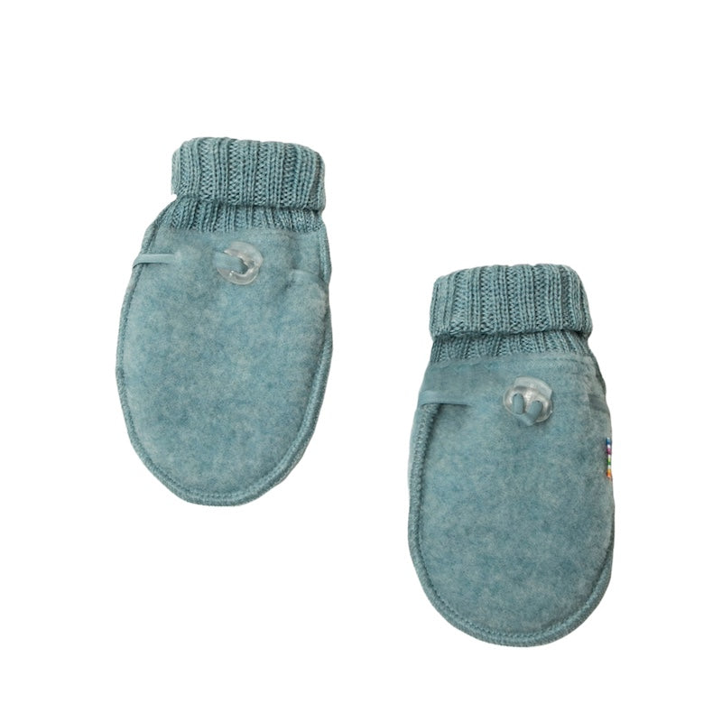 Baby Handschuhe aus 100% Merinowolle in Aqua von Joha