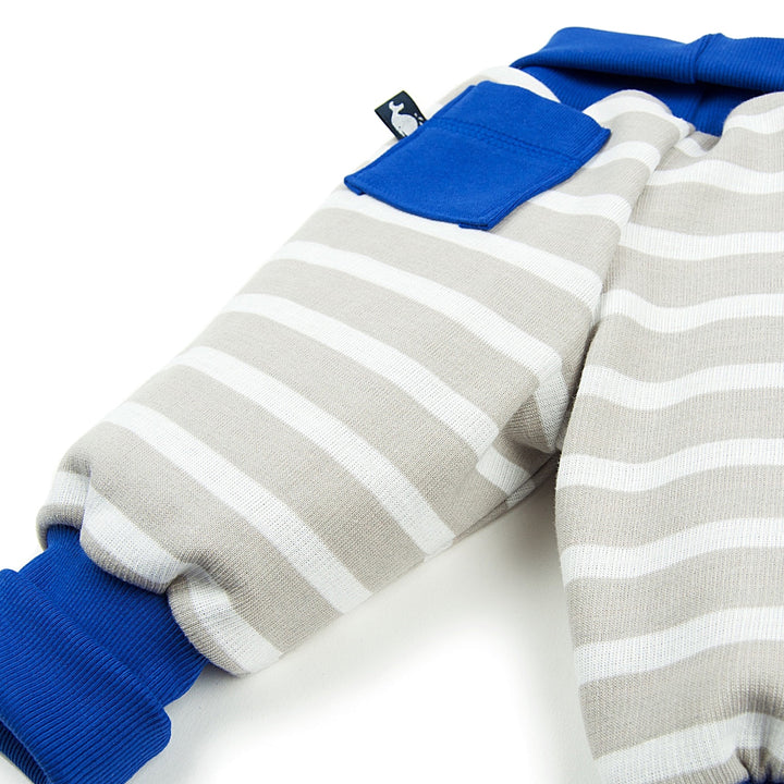 Gestreifte Baby-Hose mit Tasche aus 100% Bio-Baumwolle