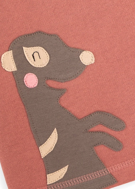 Baby Pullover aus 100% Bio Baumwolle mit Erdmännchen-Motiv von internaht - Detail zur Applikation