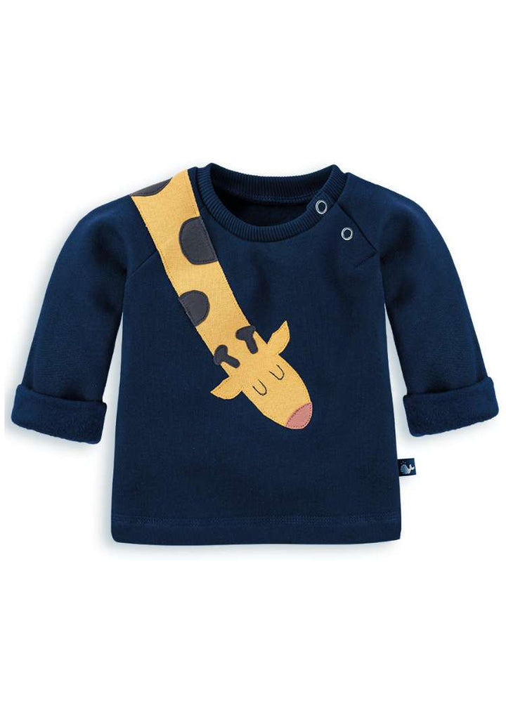 Baby Pullover aus 100% Bio Baumwolle mit Giraffen-Motiv von internaht