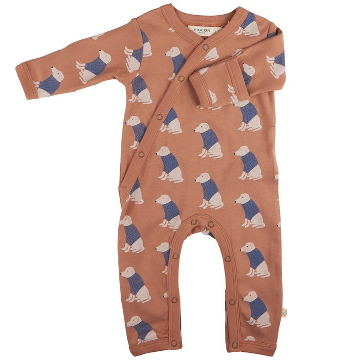 Baby Strampler Bio Baumwolle im Design Labrador Macaroon aus 100% Bio Baumwolle von pigeon organics