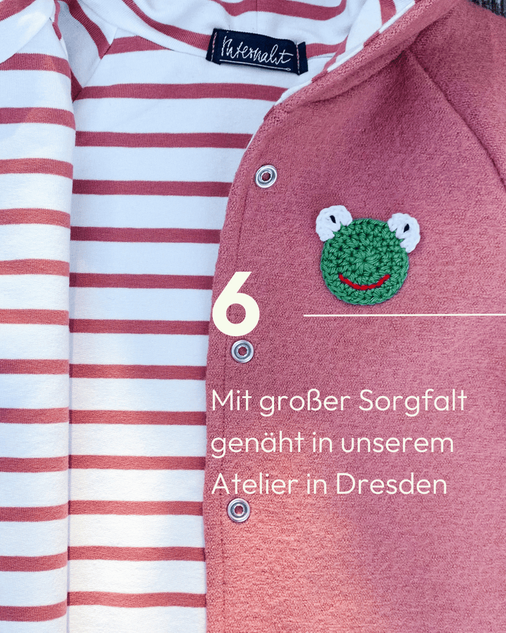 Baby Walkoverall für Mädchen in Rose von internaht genäht in Dresden
