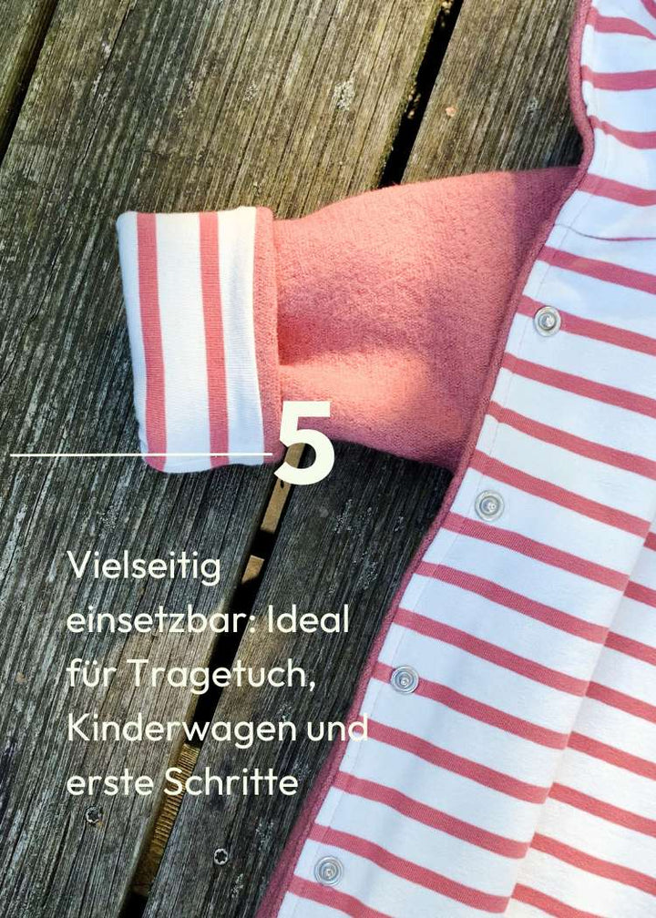 Baby Walkoverall für Mädchen aus Schurwolle von internaht - Ideal für Tragetuch