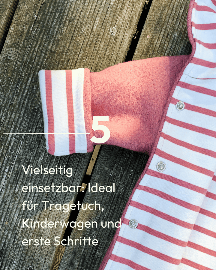 Baby Walkoverall für Mädchen in Rose von internaht ideal für Stoffwindeln