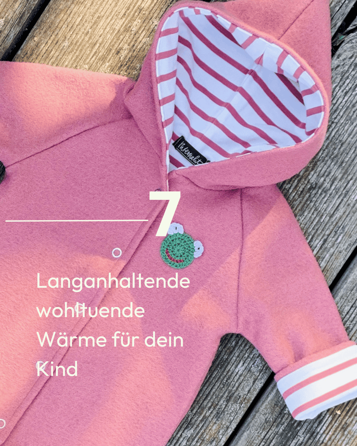 Warmer Baby Walkoverall für Mädchen in Rose von internaht