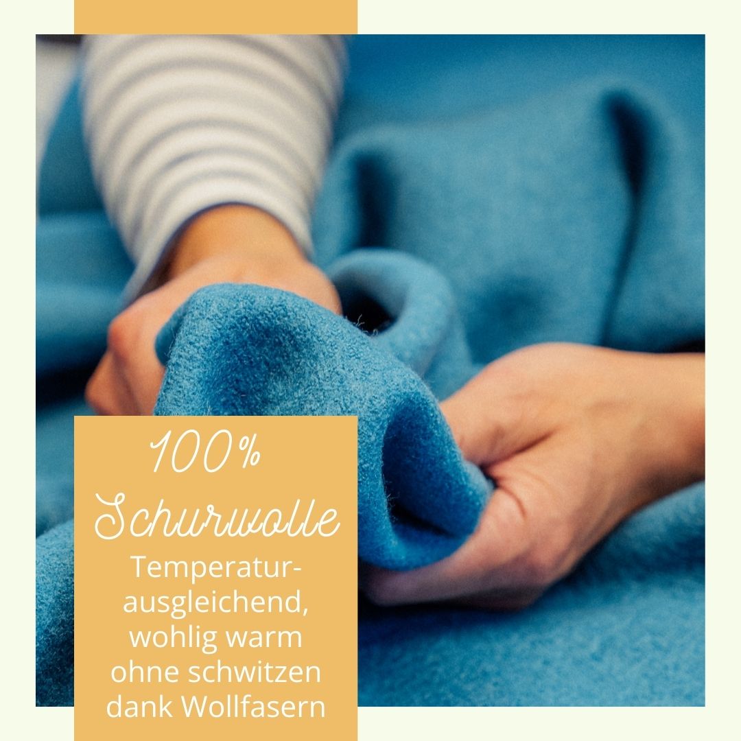 Warmer Wollwalk aus 100% Schurwolle für Baby Winteroverall von internaht