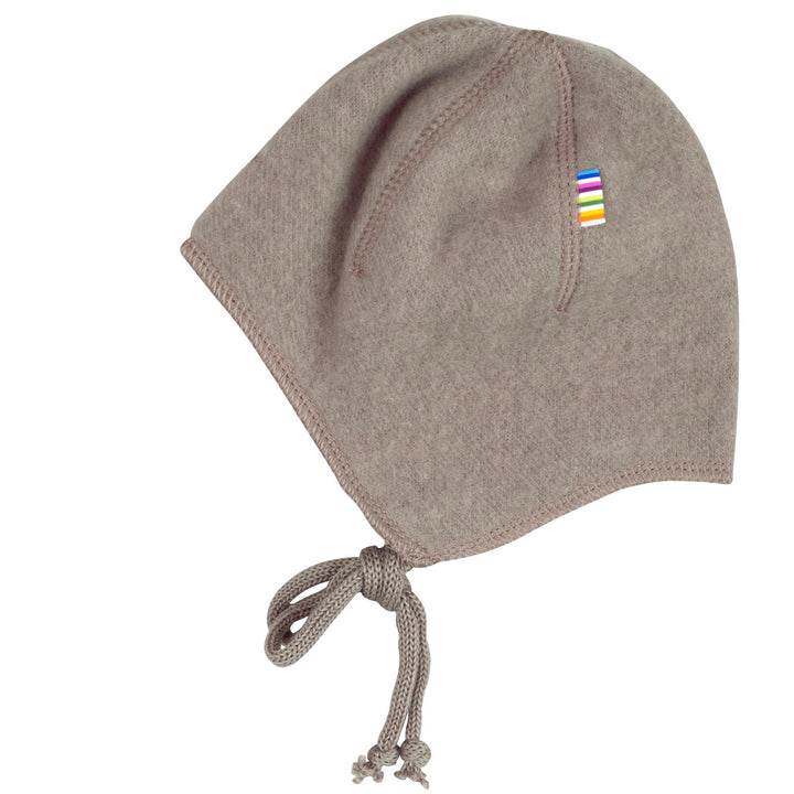 Schöne weiche Baby Mütze beige aus 100% Merionowolle von joha