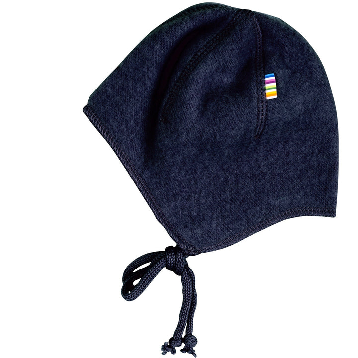 Schöne weiche Baby Mütze dunkelblau aus 100% Merinowolle von joha