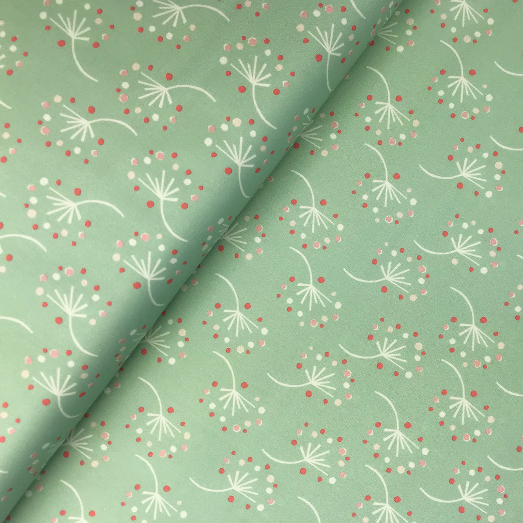 Bio Popeline Dandelion Vert aus der Serie "Amour Vert" von monaluna aus 100% Biobaumwolle kaufen