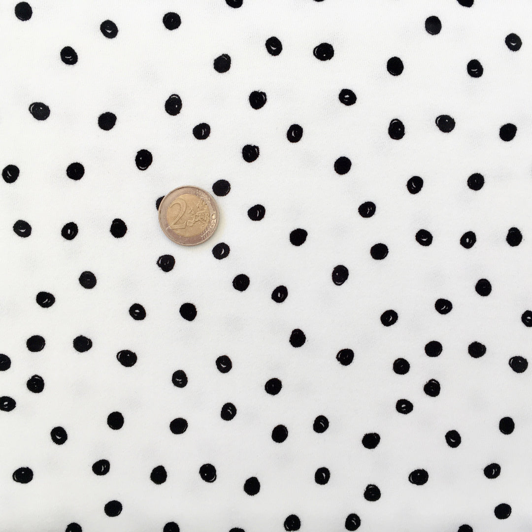 Detail zum Bio Sweat Organic Forms in Dots Weiß aus 100% Biobaumwolle von internaht