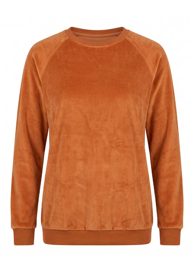 Damen Nicki Pullover aus 100% Bio-Baumwolle in Karamell - 100 % Bio-Baumwolle – kein Polyester, kein Elasthan – kein typisches Kunstfaser-Schwitzen oder Knistern