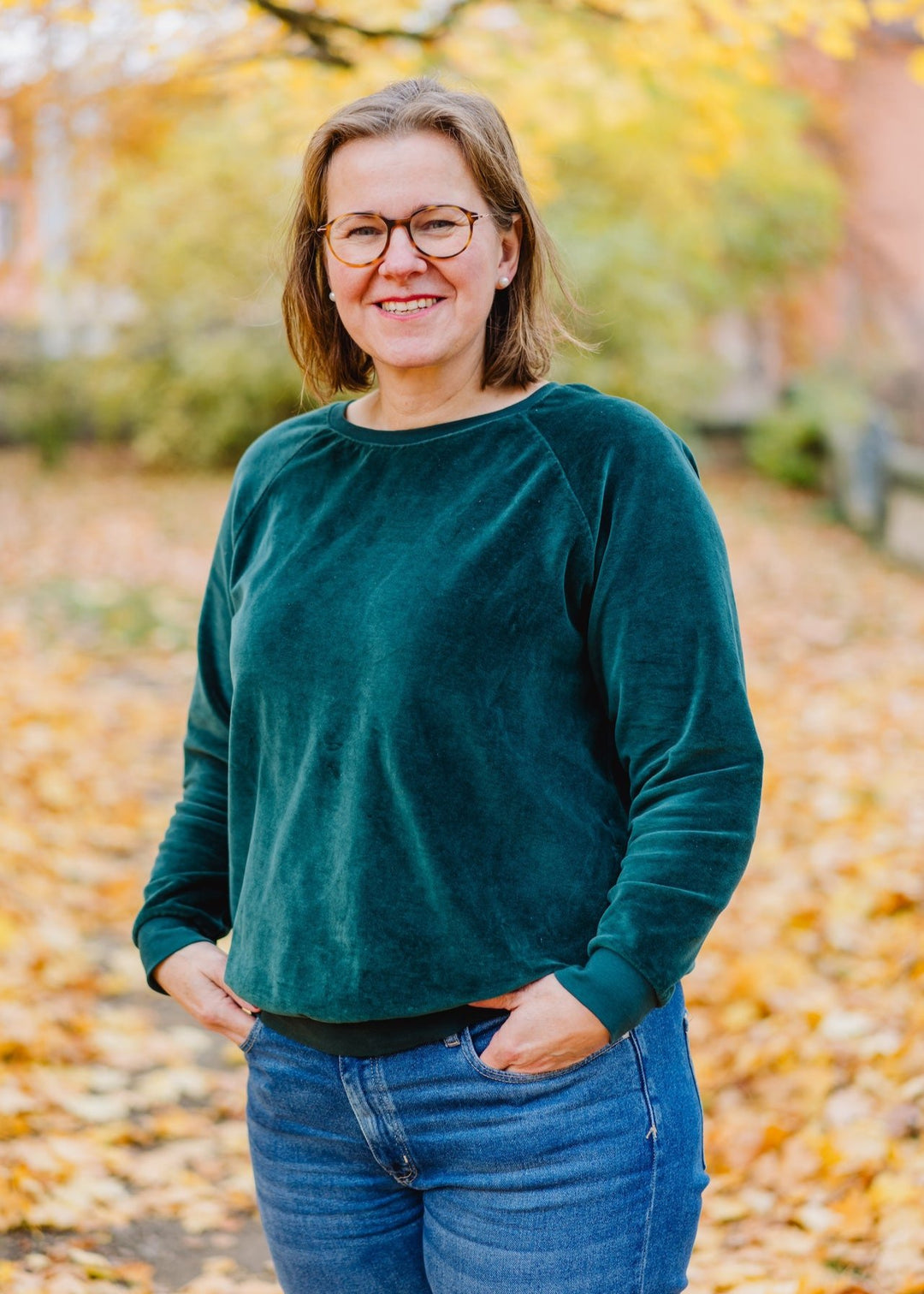 Damen Nicki Pullover in Dunkelgrün aus 100% Biobaumwolle von internaht