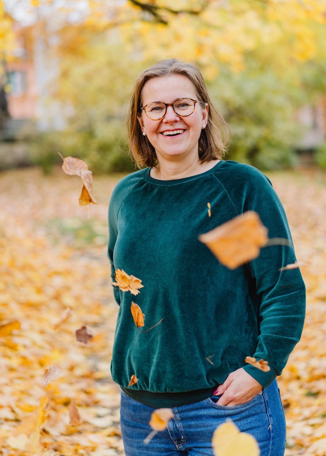 Damen Nicki Pullover in Dunkelgrün aus 100% Biobaumwolle von internaht