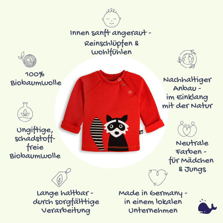 Das macht unser Waschbär Sweatshirt für Babys so besonders