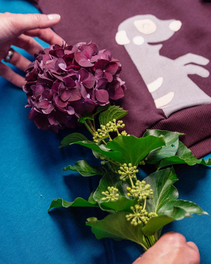 Erdmännchen Sweatshirt für Kinder aus 100% Bio-Baumwolle - liebevoll genäht von internaht in Dresden