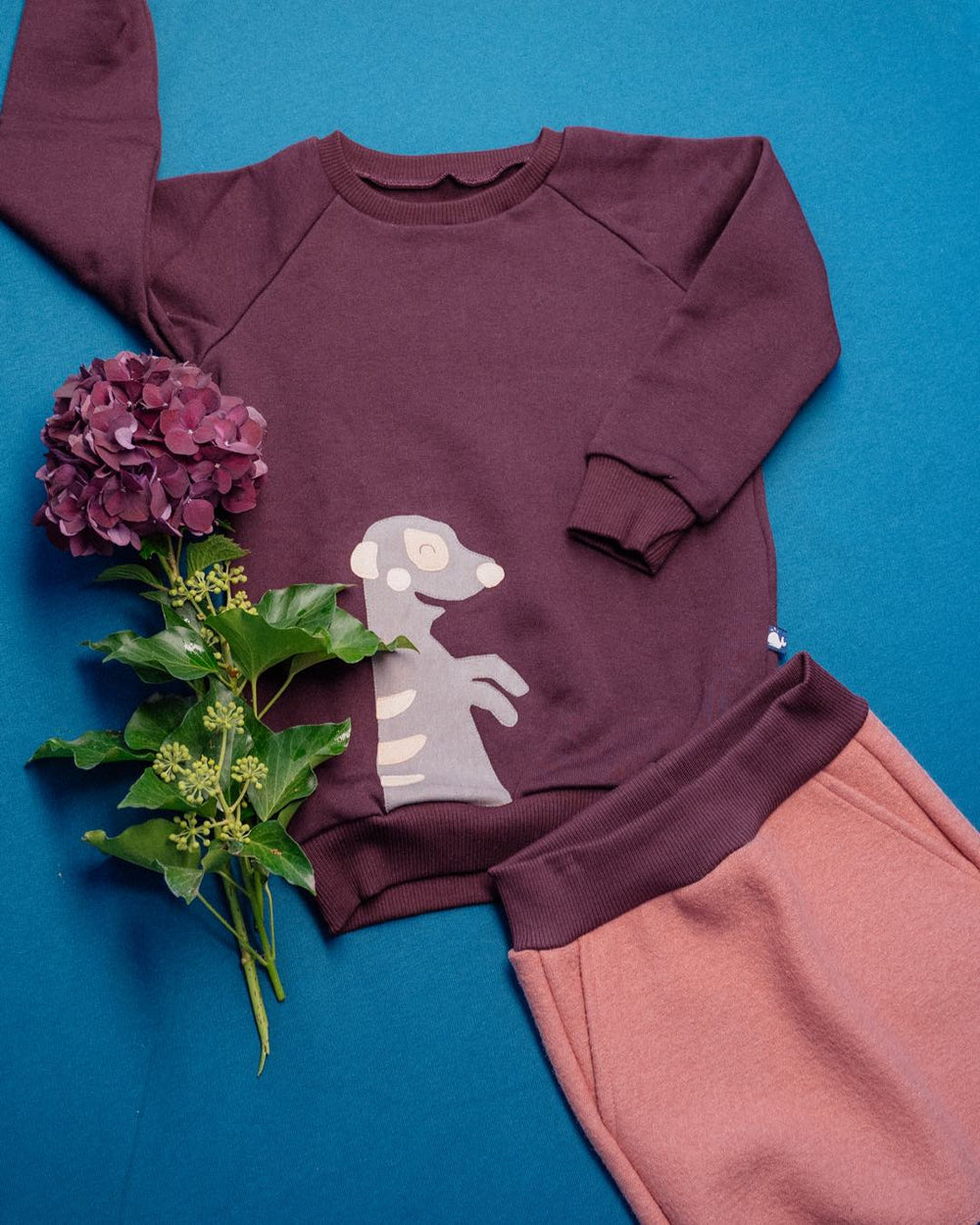 Erdmännchen Sweatshirt für Kinder aus 100% Bio-Baumwolle - genäht von internaht in Dresden