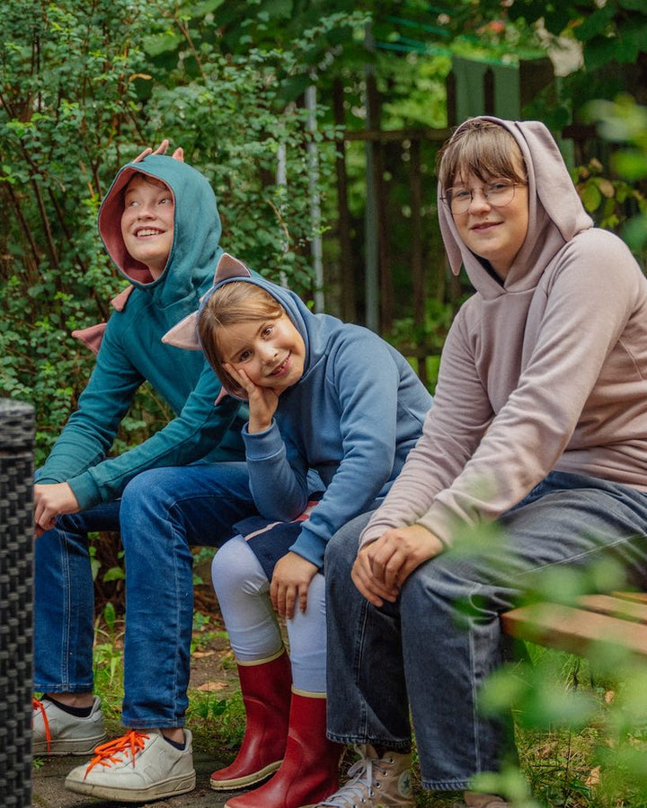 Kinder Pullover mit Hasenohren und weitere Tier-Pullover aus 100% Bio Baumwolle mit Liebe genäht von internaht in Dresden