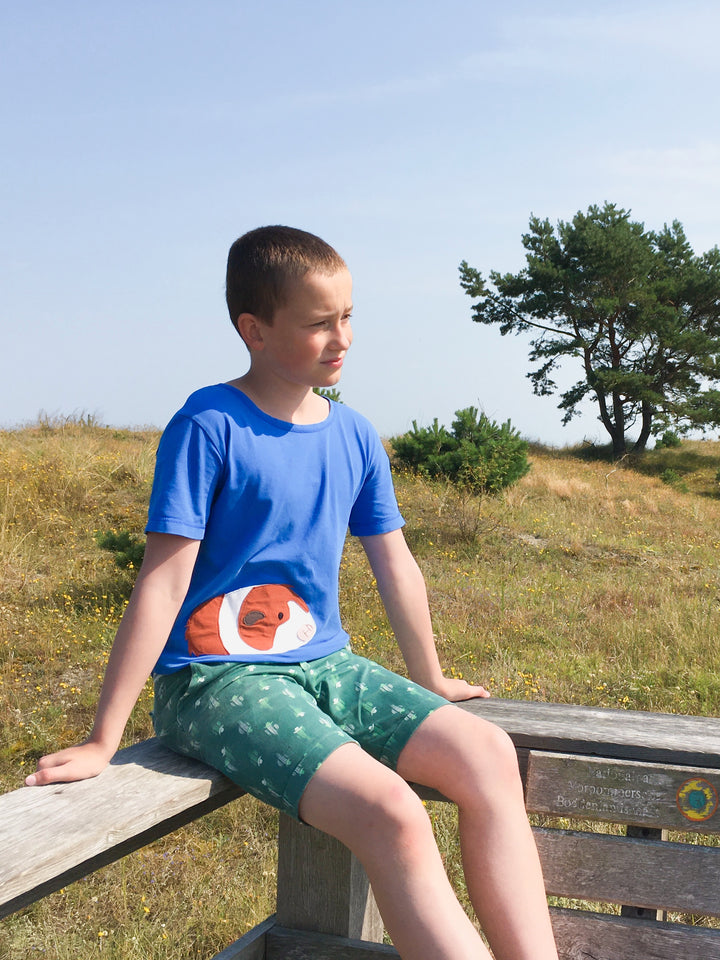 Kinder T Shirt für Jungen und Mädchen aus Bio Baumwolle mit Meerschweinchen von internaht aus Dresden